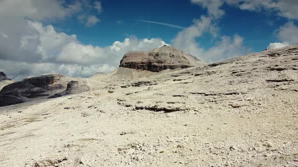 Drone Shot of the Dolomites Mountains in Italy alt