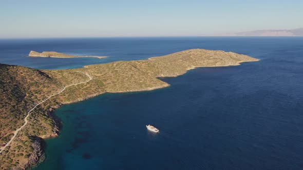 Aerial View of Mediterranean Sea, Crete, Greece