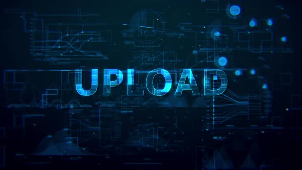 Upload Digital Data Text 4k