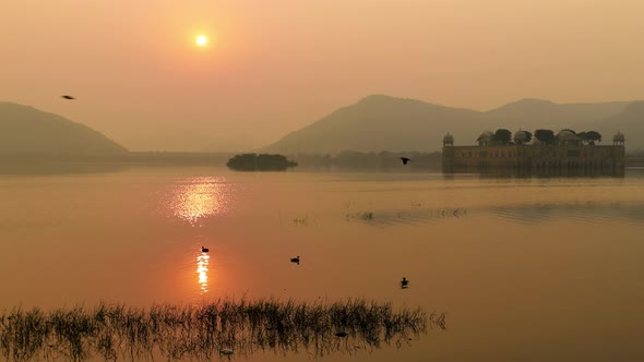 Jal Mahal Meaning Water Palace Is a Palace in the Middle of the Man Sagar Lake alt