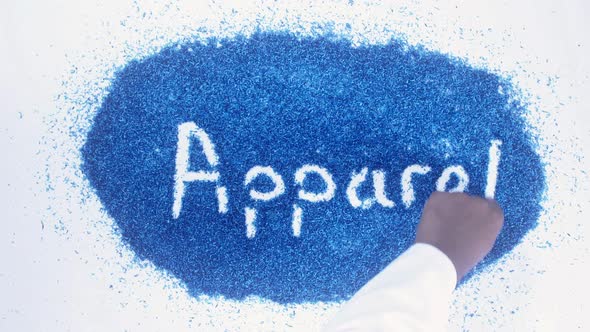 Indian Hand Writes On Blue Apparel