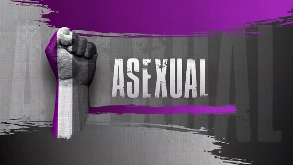 Asexual Gender Sign Background Animation 4k