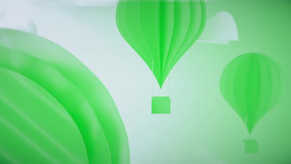 Abstract 3d Kids Green Background