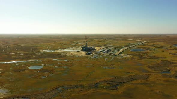 Drilling Rig in Tundra