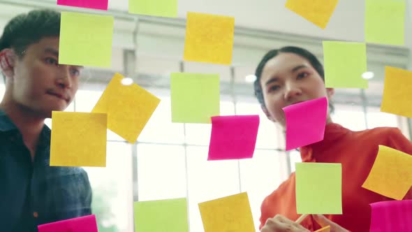 Business People Work on Project Planning Board alt