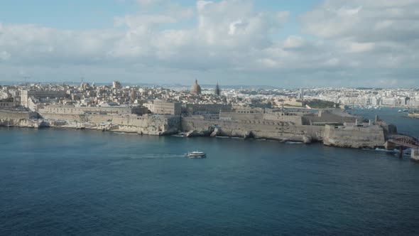 Aerial View Of Valletta City In Malta