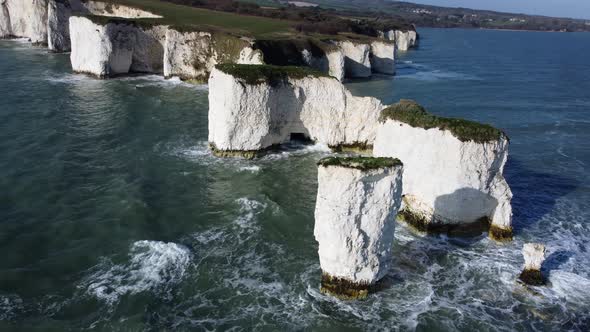 Old Harry Rocks rotate cinematic alt
