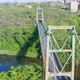 Ramfis bridge on Higuamo river, Dominican Republic. Aerial panoramic view