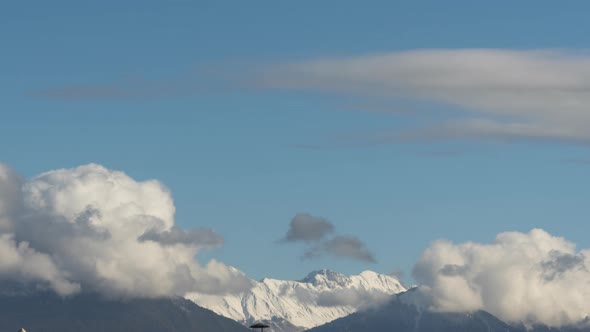 Beautiful Panorama of Clouds in the Mountains
