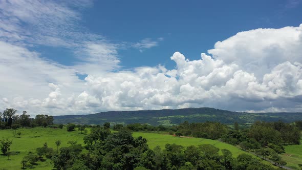 Farming landscape at countryside rural scenery. alt