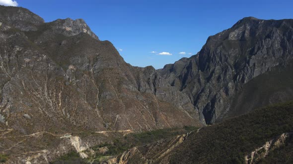 Arid Mountains and Canyon Landscape in Mexico