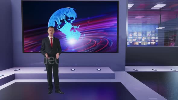 3D Virtual Tv Studio News B905 alt