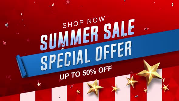Summer Sale Shopping Special Offer Background 4K alt