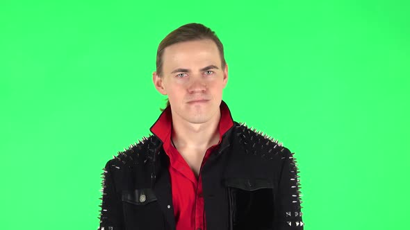 Guy Strictly Gesturing with Hands Crossed Making X Shape Meaning Denial Saying NO alt