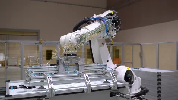 Robotic Arms  On Production Line