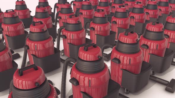 Big Shop Vacuum Cleaner A Well Used Shop Vacs On White Background 4k alt