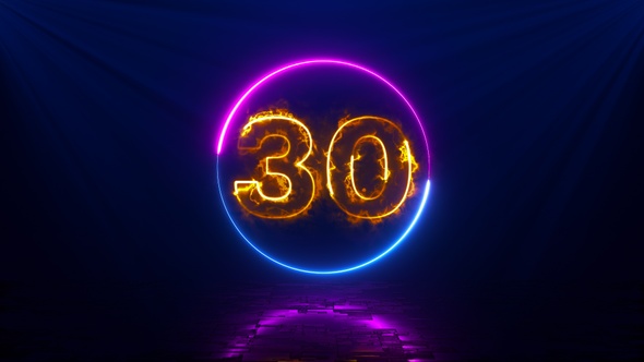 Neon Negative Countdown 30 Second V2 alt