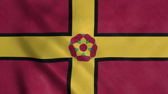 Northamptonshire Flag England Waving in Wind alt