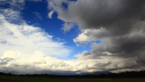 Intensive Clouds Over Landscape