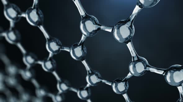 Seamless Looped Molecule or Atom in a Science or Medical Background