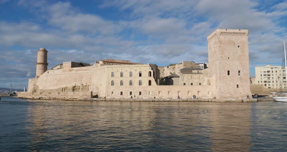 Fort Saint-Jean and the Vieux-Port,Marseille,Bouches-du-Rône,France. alt