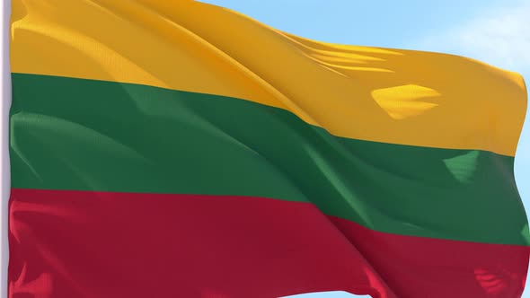 Lithuania Flag Looping Background