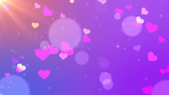 lovely purple heart background video