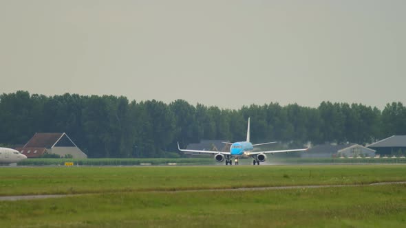 Jet Airplane on Runway alt