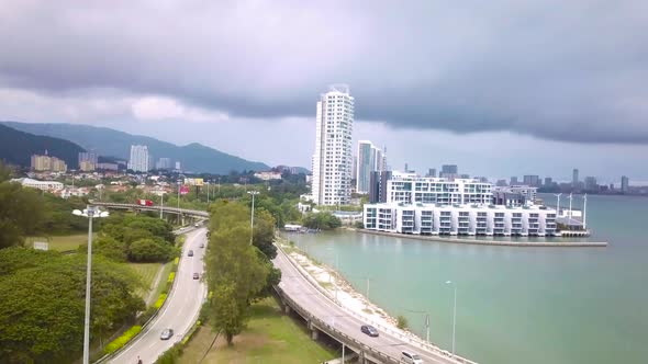 Penang Bridge Drone Shot 