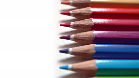 Color Pencils On The White Background alt