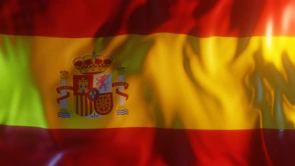 Spain Flag with Edge Bump