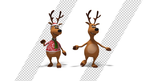 Christmas Santa Reindeer Rudolph Dancing (2-Pack)