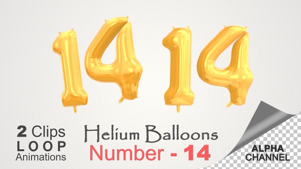 Celebration Helium Balloons With Number – 14