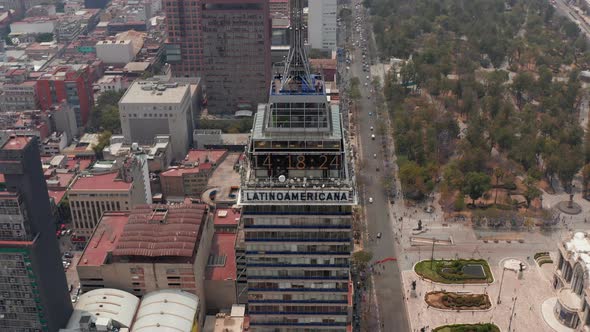 Drone Camera Flying Backwards and Tilting Up alt