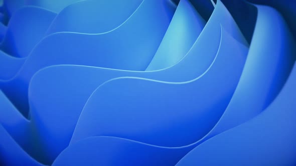 3d Wavy Blue Shapes Background