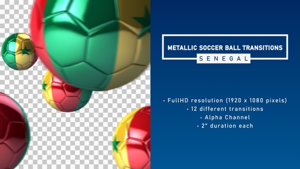 Metallic Soccer Ball Transitions - Senegal