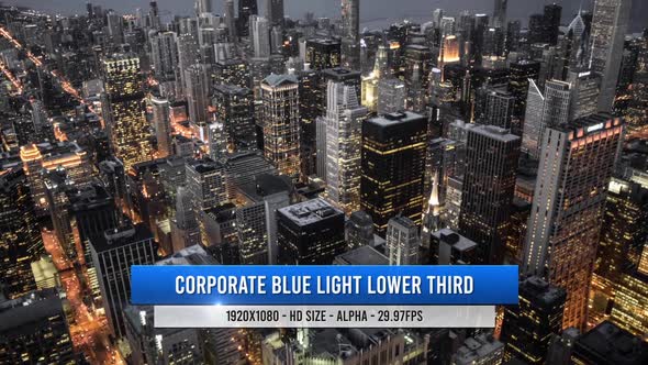 Corporate Blue Light Lower Third