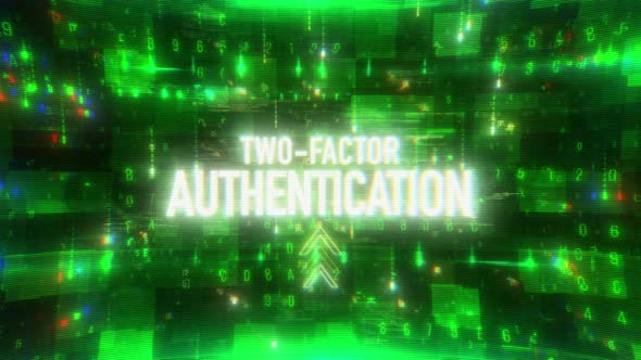 Digital Green TWO-FORM AUTHENTICATION Technology Screen Title Background