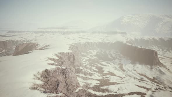 Winter Snow Covered Mountain Rock alt