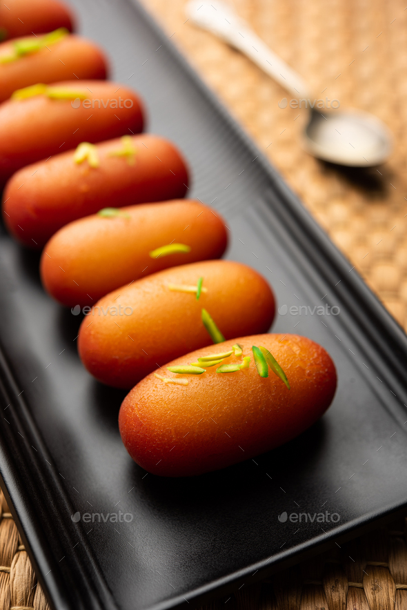 Lyangcha, Langcha, or Lemcha, is an Indian sweet dish Stock Photo by