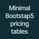 Minimal Bootstrap5 pricing tables