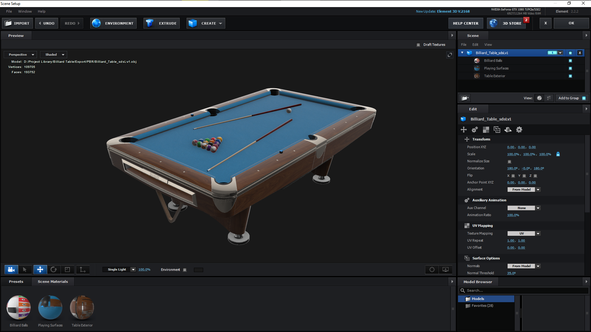 Billiard Table by outofourlives | 3DOcean