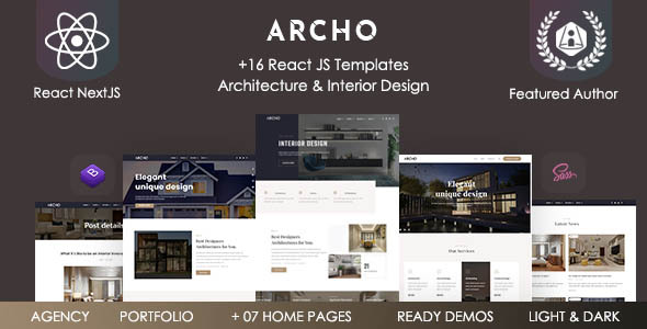 Archo - React Architecture & Interior Template