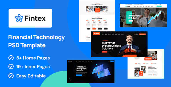 Fintex - Consulting & Financial Technology PSD Template