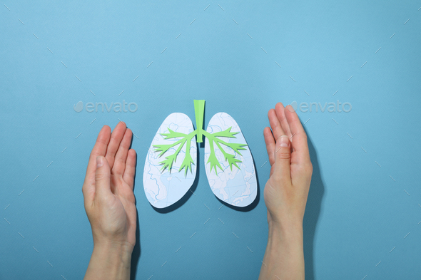 Concept of World lung day, lung problems and treatment - Stock Photo - Images
