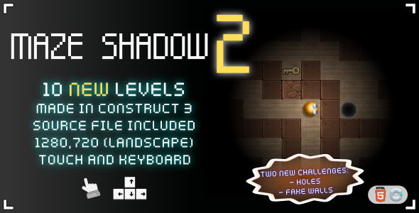 Maze Shadow 2 – HTML5 Casual game