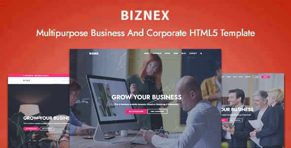 Nice BIZNEX - Multipurpose Business And Corporate HTML5 Template