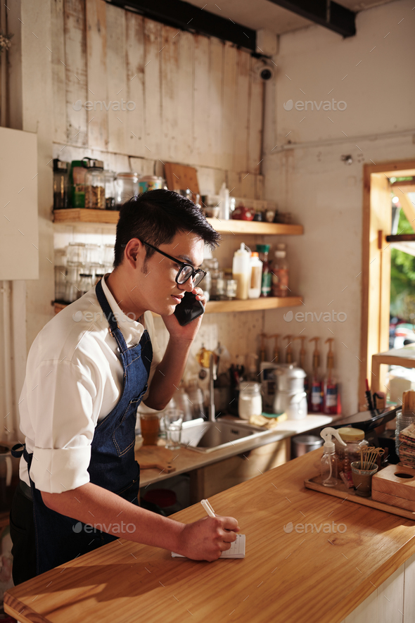 Barista Accepting Order - Stock Photo - Images