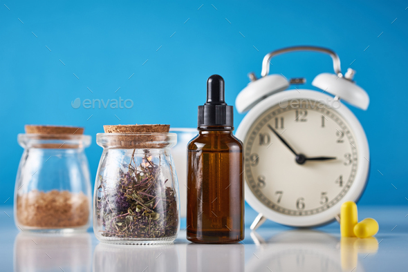 Alternative herbal medicine for treat insomnia and sleep problem - Stock Photo - Images