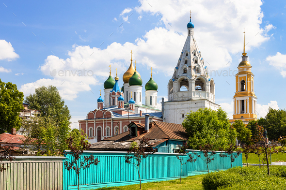 house and bell towers, churches in Kolomna - Stock Photo - Images